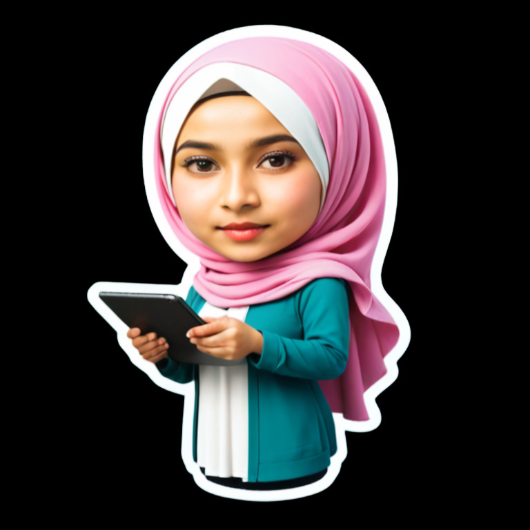 Drawing on Tablet - Activity sticker for WhatsApp and Telegram