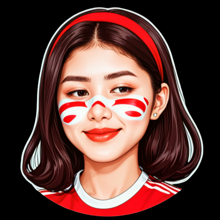 Painting the face - Activity sticker for WhatsApp and Telegram