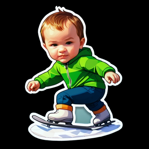 Snowskate Trick - Activity sticker for WhatsApp and Telegram