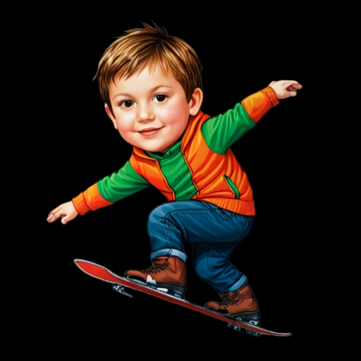 Snowskate Trick - Activity sticker for WhatsApp and Telegram