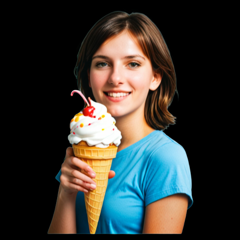 Eating Ice Cream - Activity sticker for WhatsApp and Telegram
