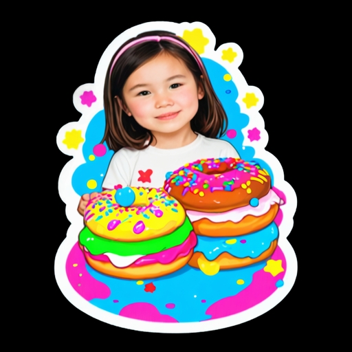 Donut Tower - Food & Drink sticker for WhatsApp and Telegram