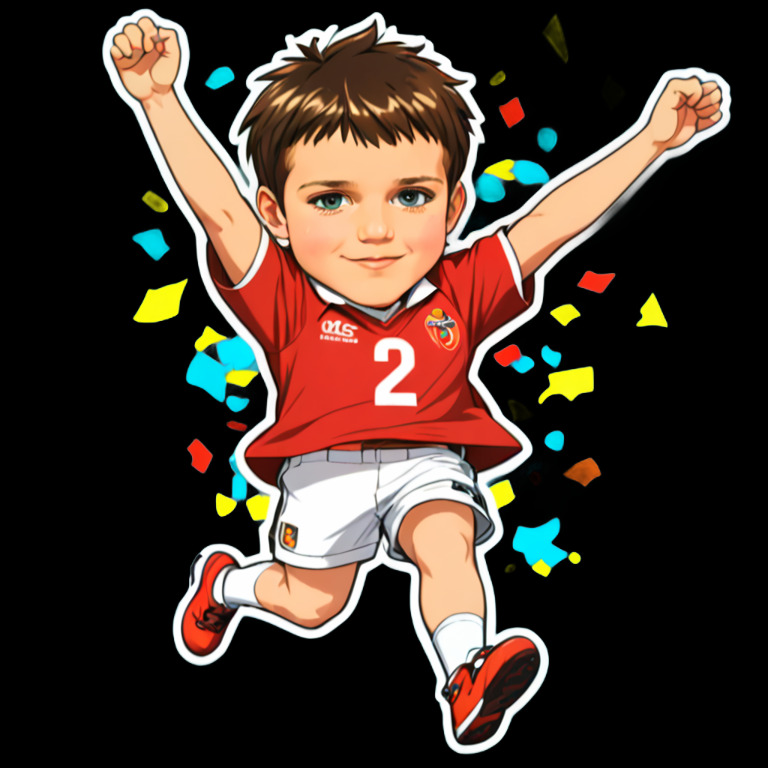 Celebrating a goal - Activity sticker for WhatsApp and Telegram