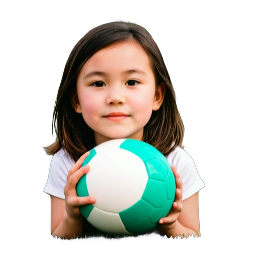 Laying on the grass with ball - Activity sticker for WhatsApp and Telegram