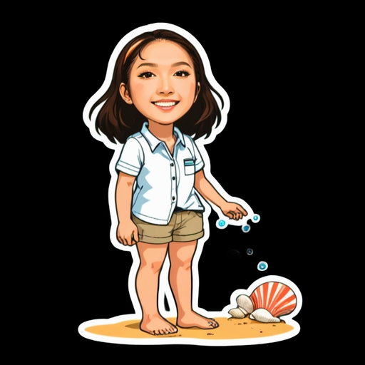 Beach Sunset - Travel and Place sticker for WhatsApp and Telegram