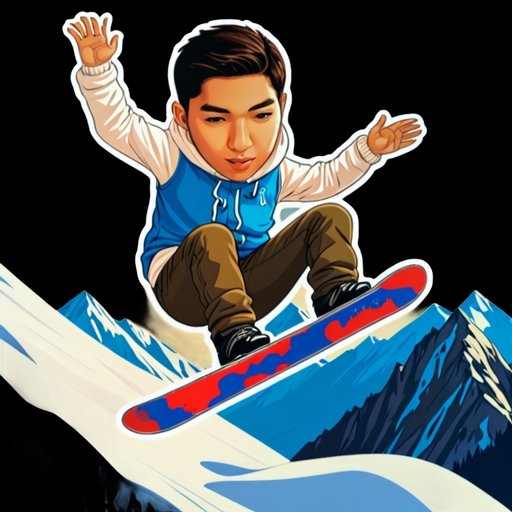Snowboarding Trick - Activity sticker for WhatsApp and Telegram