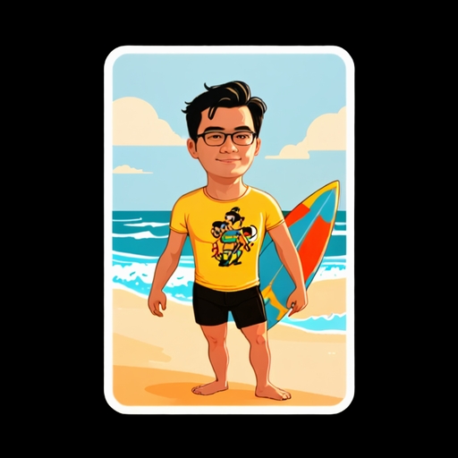 Surf Lesson - Travel and Place sticker for WhatsApp and Telegram