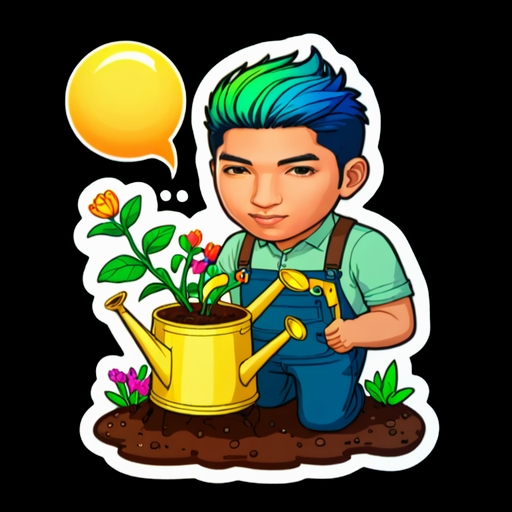 Create Gardener's Bloom sticker with code SSRX Gardener's Bloom - Activity sticker for WhatsApp and Telegram