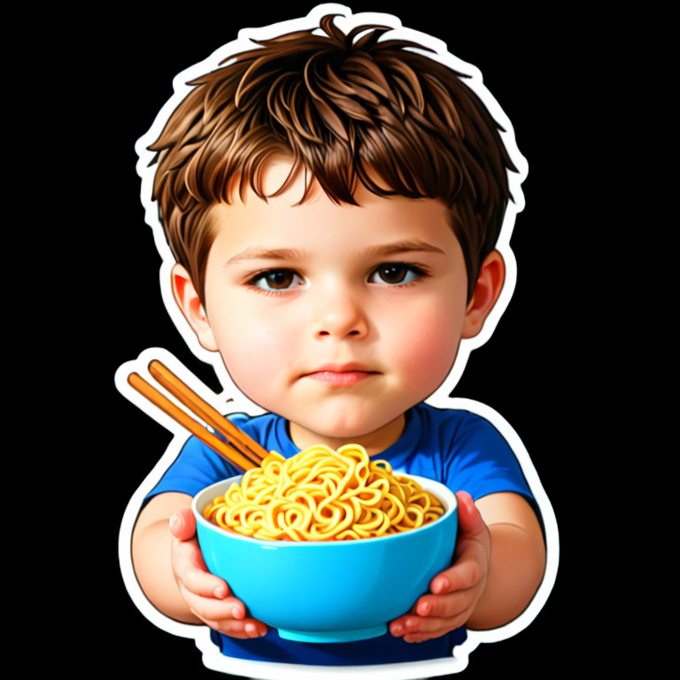 Late night noodles - Activity sticker for WhatsApp and Telegram