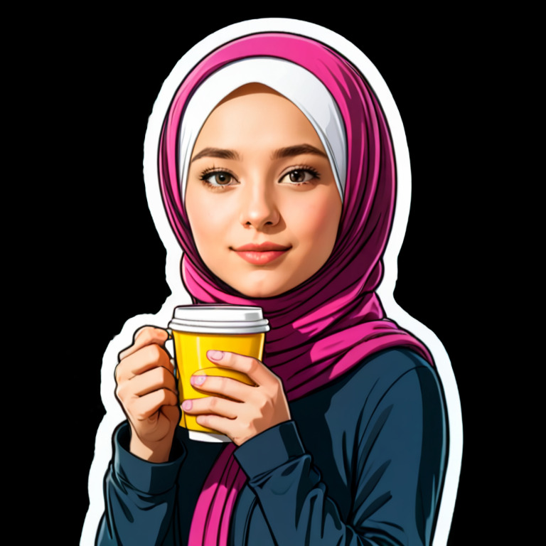 Fancy coffee flex - Activity sticker for WhatsApp and Telegram