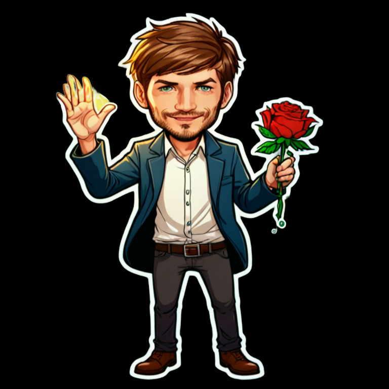 Flower Offering - People sticker for WhatsApp and Telegram