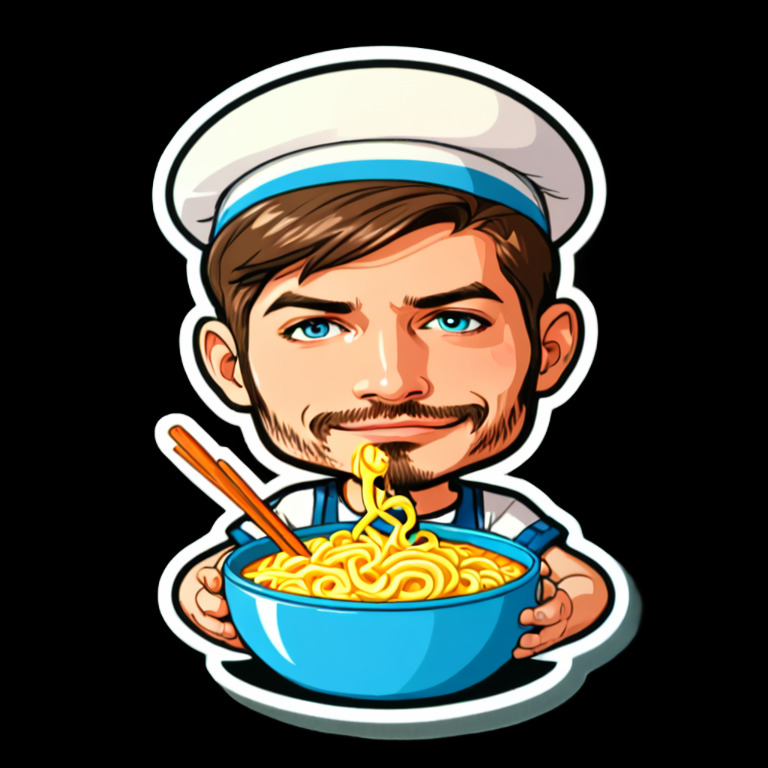 Late night noodles - Activity sticker for WhatsApp and Telegram