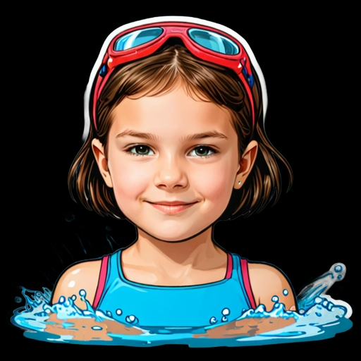 Swimming Butterfly - Activity sticker for WhatsApp and Telegram