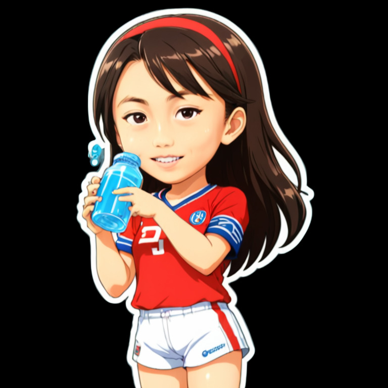 Drinking from water bottle - Activity sticker for WhatsApp and Telegram