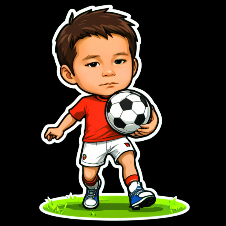 Kicking the ball - Activity sticker for WhatsApp and Telegram