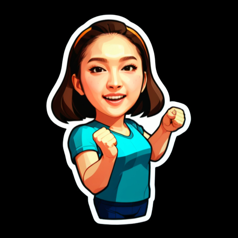 Encouraging Cheer - Smiley sticker for WhatsApp and Telegram