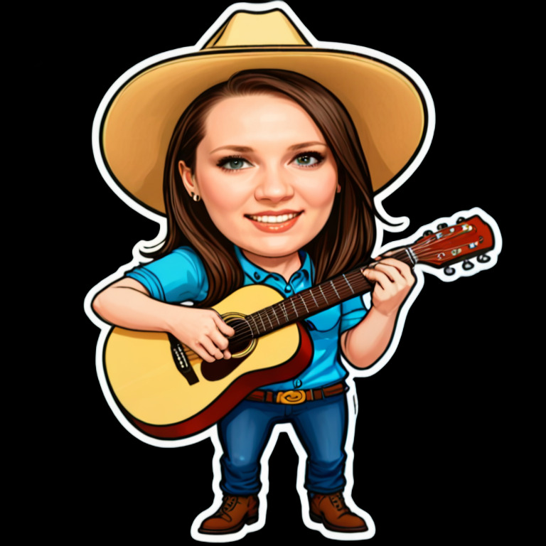 Playing guitar - Activity sticker for WhatsApp and Telegram