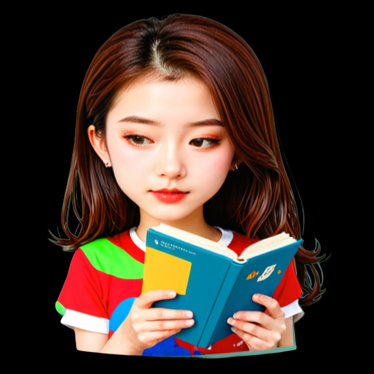 Reading a Book - Activity sticker for WhatsApp and Telegram