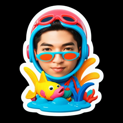 Snorkeling in Coral Reef - Travel and Place sticker for WhatsApp and Telegram