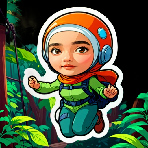 Zipline Adventure - Travel and Place sticker for WhatsApp and Telegram