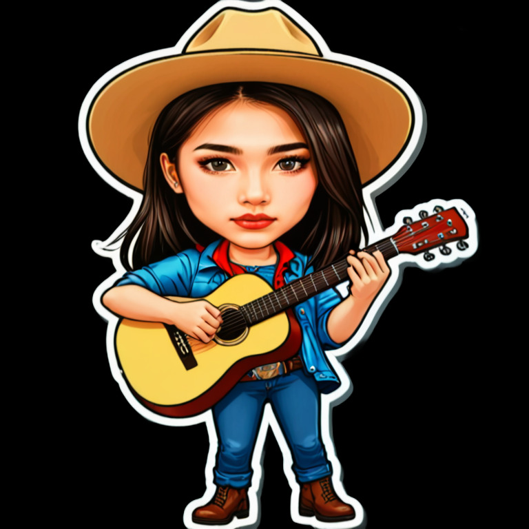 Playing guitar - Activity sticker for WhatsApp and Telegram