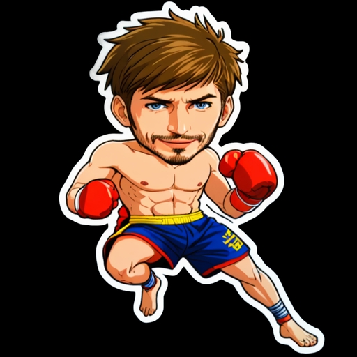 Muay Thai Pose - Activity sticker for WhatsApp and Telegram
