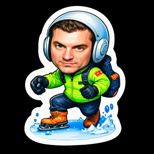 Bobsleigh Start - Activity sticker for WhatsApp and Telegram