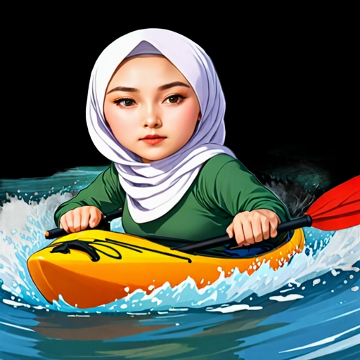 Kayaking Rapids - Activity sticker for WhatsApp and Telegram