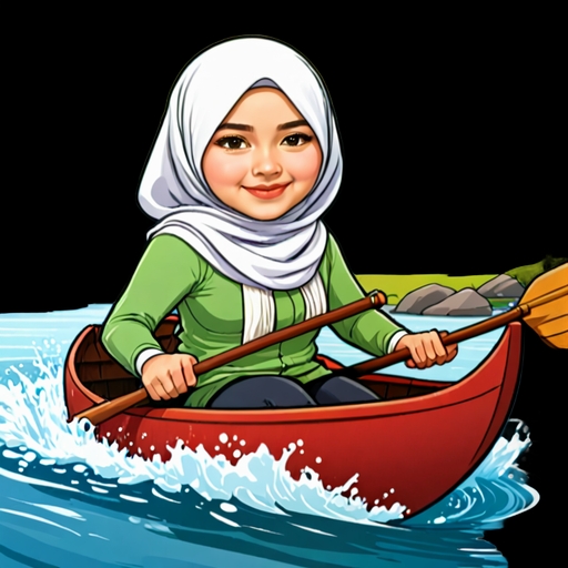 Canoeing Strength - Activity sticker for WhatsApp and Telegram