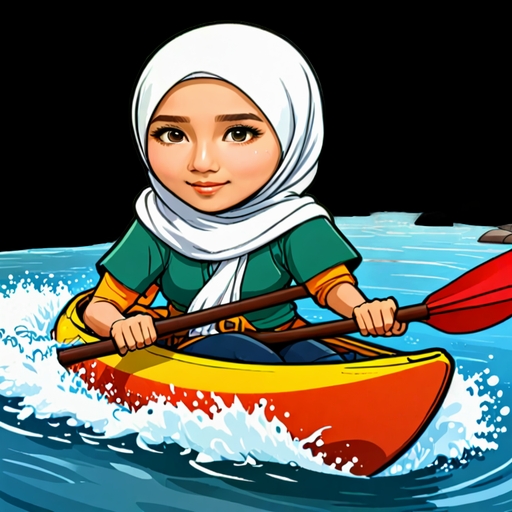 Kayaking Rapids - Activity sticker for WhatsApp and Telegram