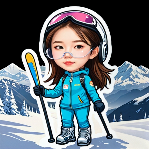 Alpine Skiing - Activity sticker for WhatsApp and Telegram