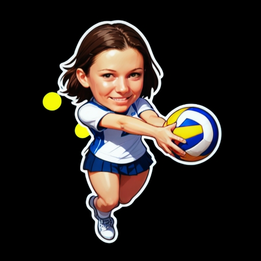 Volleyball Serve - Activity sticker for WhatsApp and Telegram