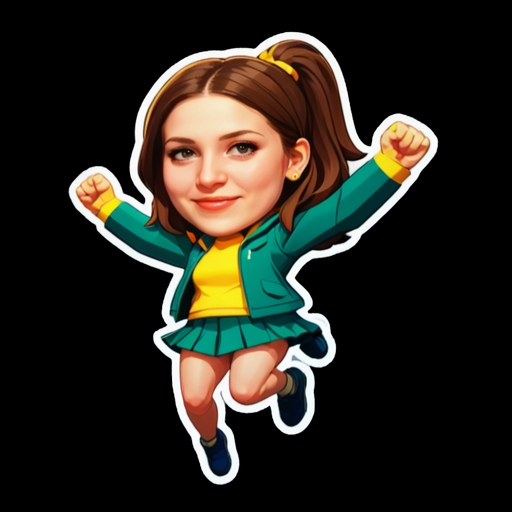 Cheerleading Jump - Activity sticker for WhatsApp and Telegram