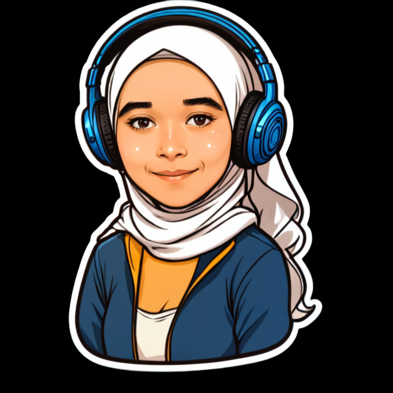 Listening to Music - Activity sticker for WhatsApp and Telegram
