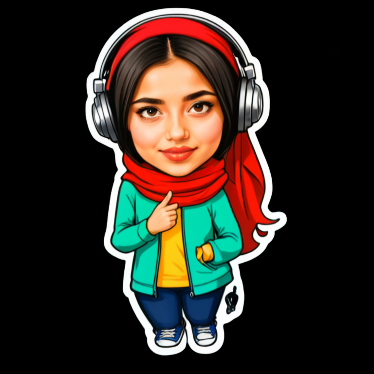Listening to Music - Activity sticker for WhatsApp and Telegram
