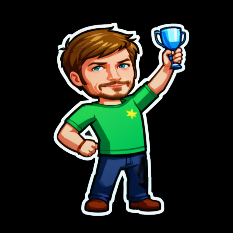 Victorious Pose - Smiley sticker for WhatsApp and Telegram