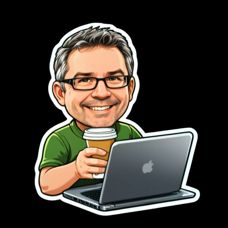 Working on Laptop - Activity sticker for WhatsApp and Telegram