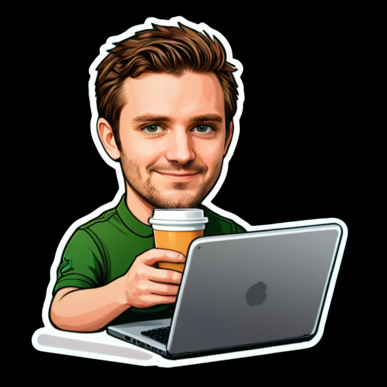 Working on Laptop - Activity sticker for WhatsApp and Telegram