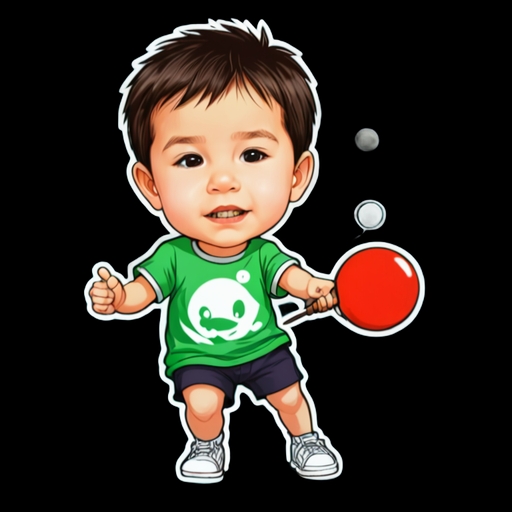 Table Tennis Rally - Activity sticker for WhatsApp and Telegram