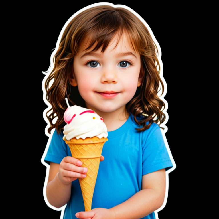 Eating Ice Cream - Activity sticker for WhatsApp and Telegram