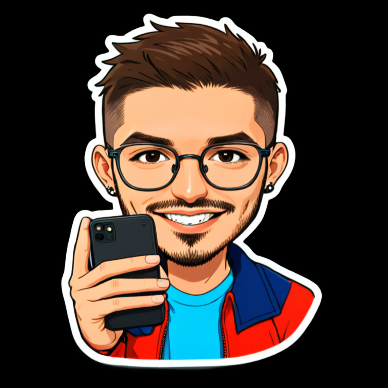 Taking a Selfie - Activity sticker for WhatsApp and Telegram