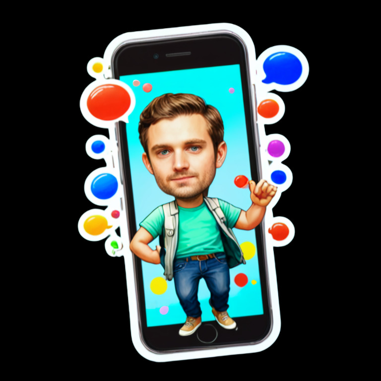 Create Phone Scrolling sticker with code SSrp Phone Scrolling - Activity sticker for WhatsApp and Telegram