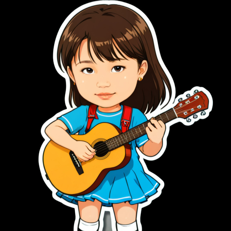 Playing Guitar - Activity sticker for WhatsApp and Telegram
