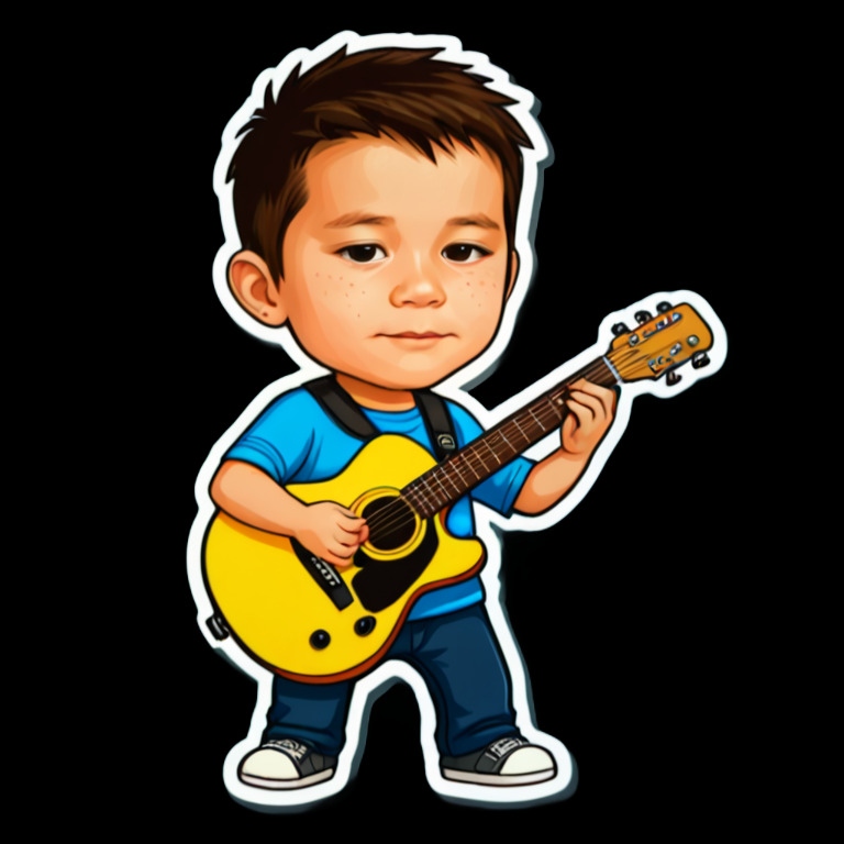 Playing Guitar - Activity sticker for WhatsApp and Telegram