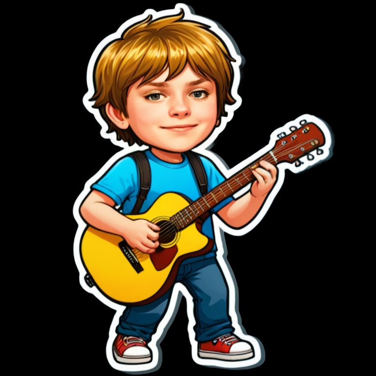 Playing Guitar - Activity sticker for WhatsApp and Telegram