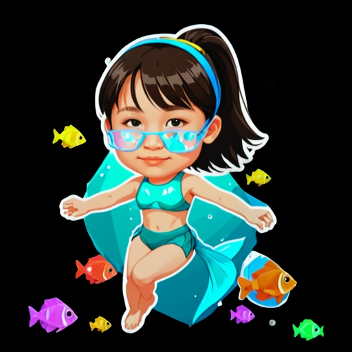 Snorkeling in Coral Reef - Travel and Place sticker for WhatsApp and Telegram
